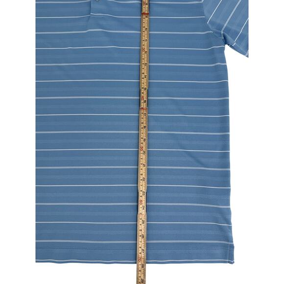 Nike Golf Blue Striped Polo, M - Picture 7 of 8